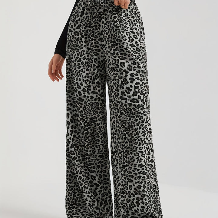 Rosita | Small Leopard Print Wide Leg Pants