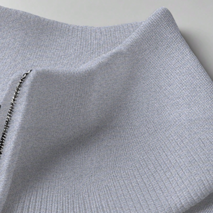 Valère | Cashmere Blend Half Zip Mock Neck