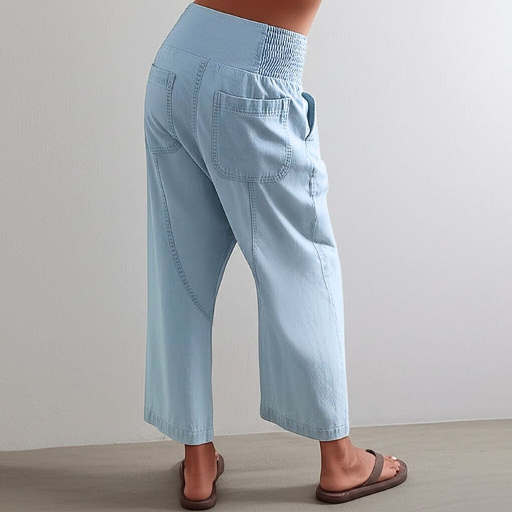 Palmyre | Curved Seam Cotton Linen Pants
