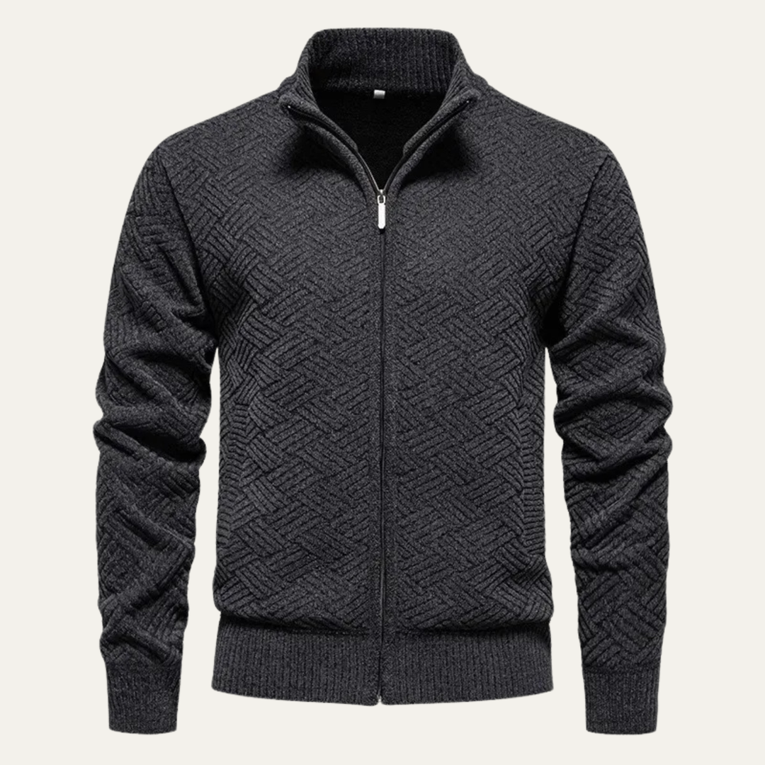Antoine | Brushed Fleece Zip Cardigan