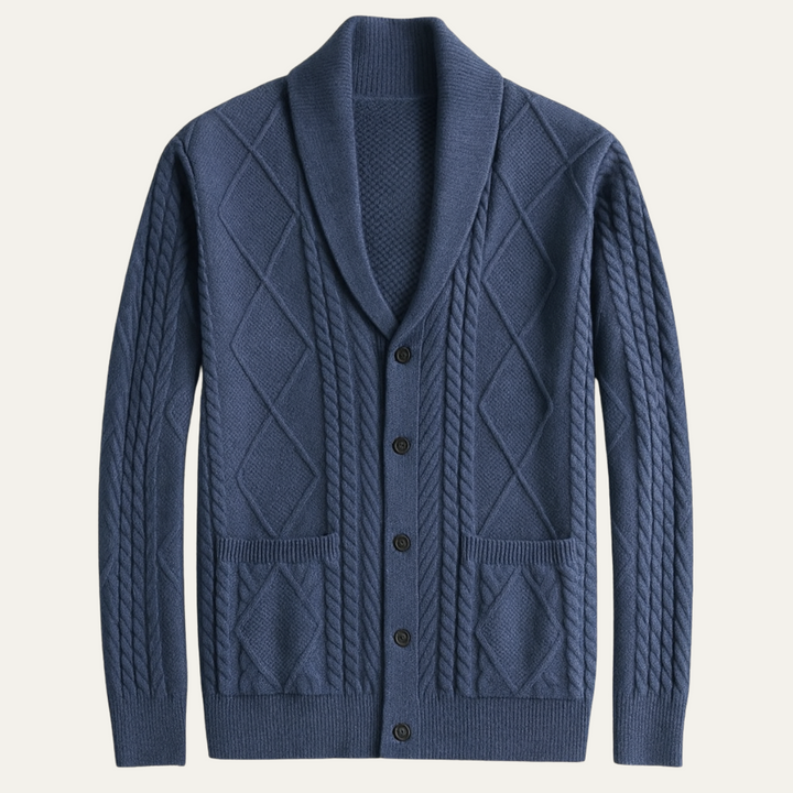 Yvan | Wool Blend Shawl Collar Cardigan