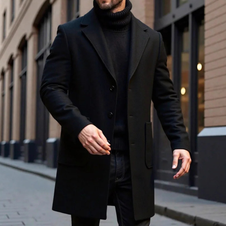 Gerard | Single Breasted Wool Overcoat