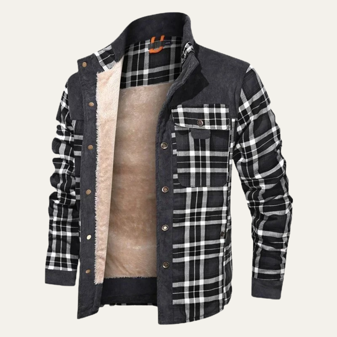 Honore | Plush Lined Plaid Shirt Jacket