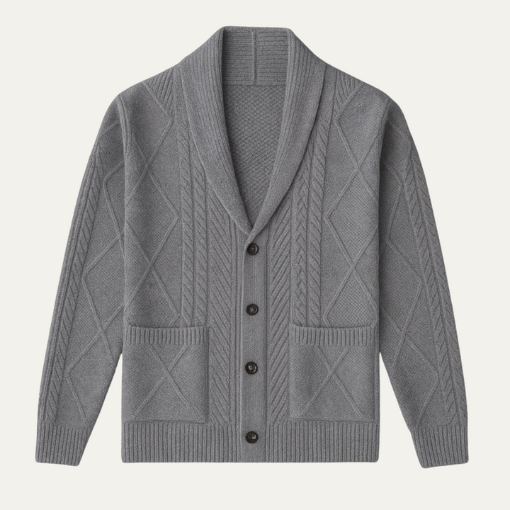 Yvan | Wool Blend Shawl Collar Cardigan