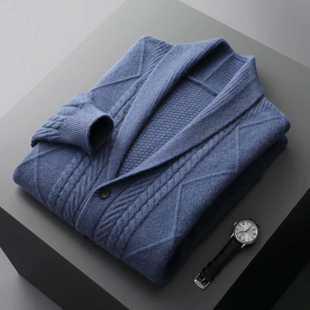 Yvan | Wool Blend Shawl Collar Cardigan