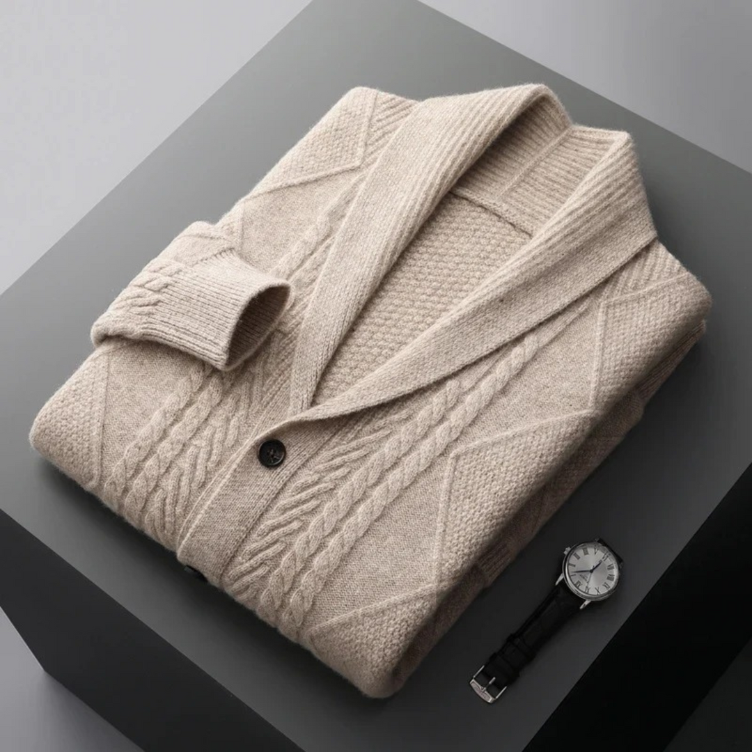 Yvan | Wool Blend Shawl Collar Cardigan