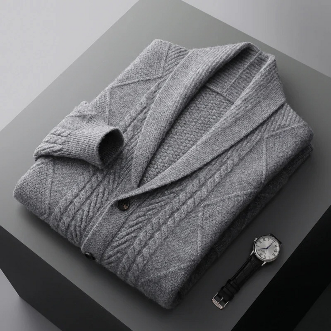 Yvan | Wool Blend Shawl Collar Cardigan