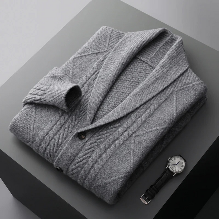 Yvan | Wool Blend Shawl Collar Cardigan