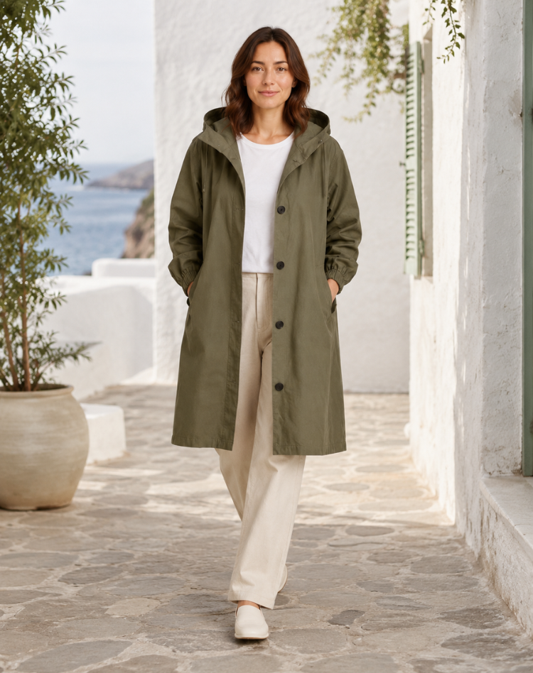 Adelaide | Hooded Water-Resistant Trench