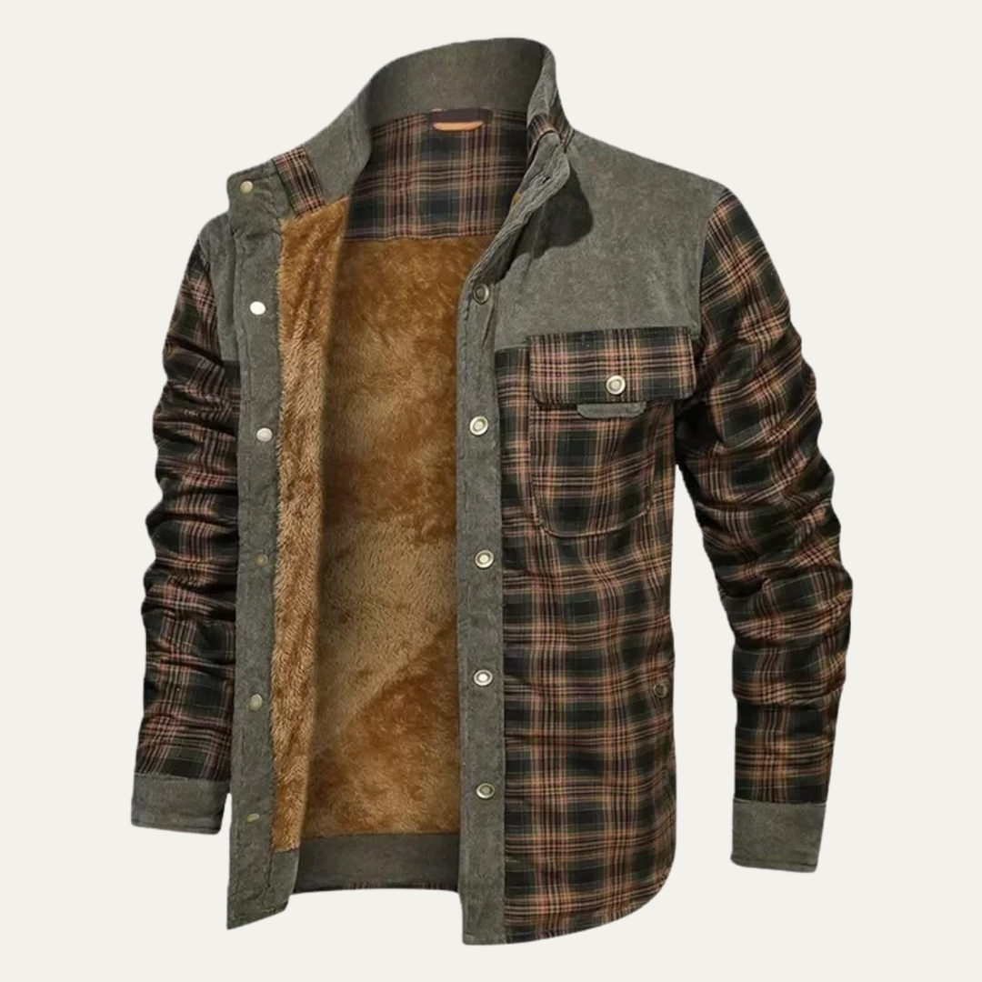 Honore | Plush Lined Plaid Shirt Jacket