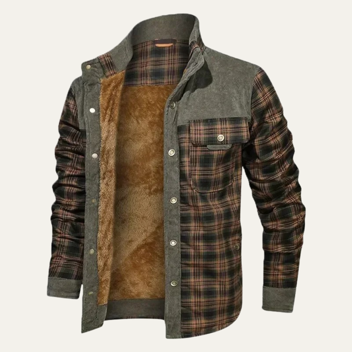 Honore | Plush Lined Plaid Shirt Jacket