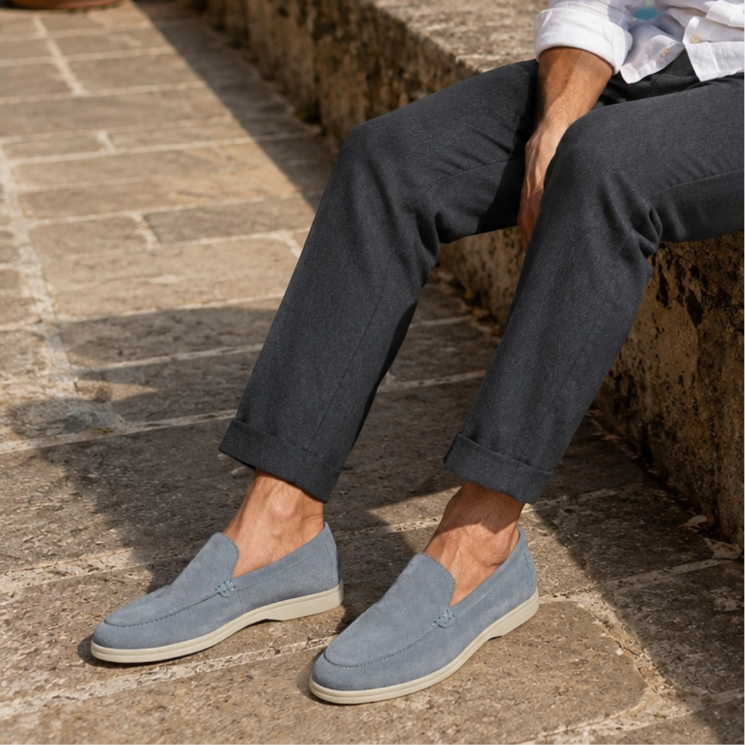 Quirin | Narrow Cut Lined Suede Loafers