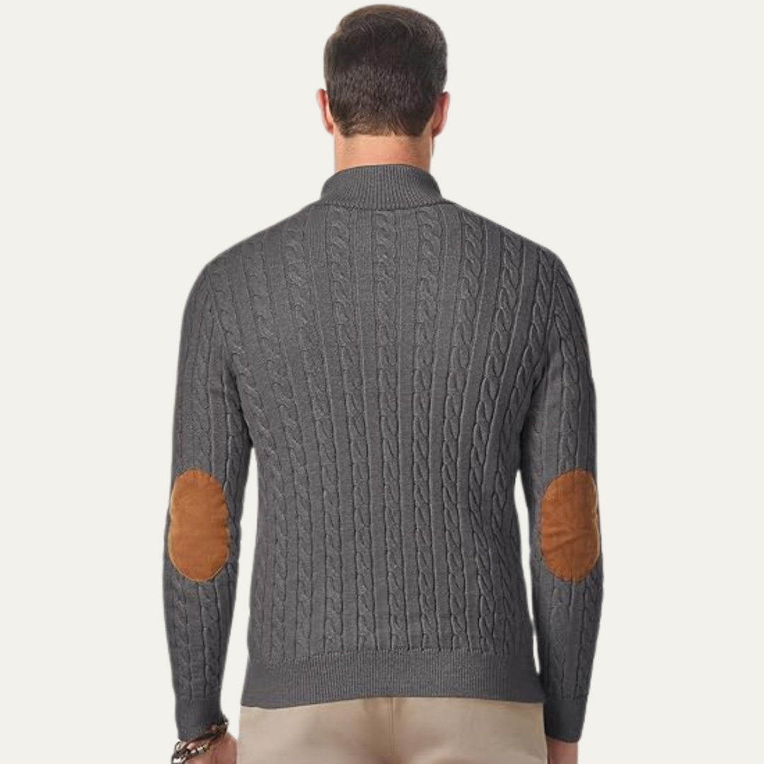 Roméo | Cable Knit Button Collar Sweater