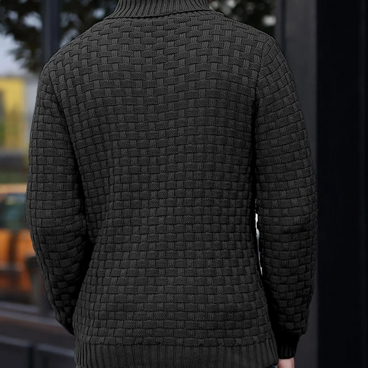 Onil | Buttoned Collar Textured Knit