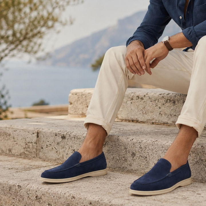 Quirin | Narrow Cut Lined Suede Loafers