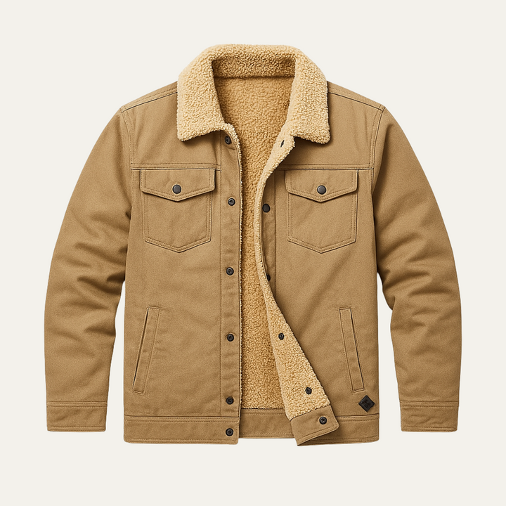 Fabien | Fleece Lined Cotton Twill Jacket