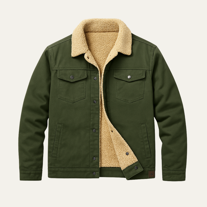 Fabien | Fleece Lined Cotton Twill Jacket