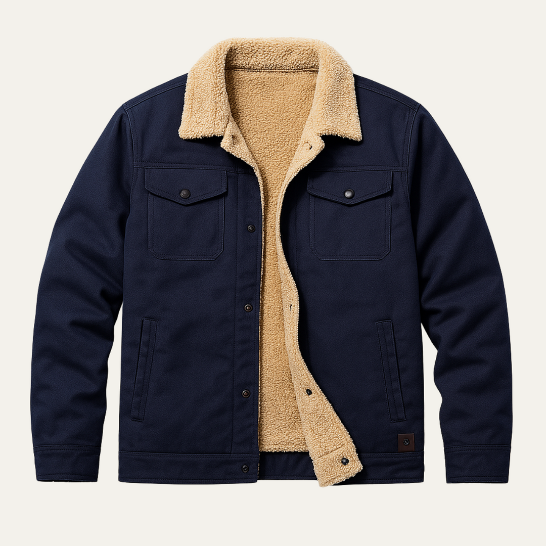 Fabien | Fleece Lined Cotton Twill Jacket
