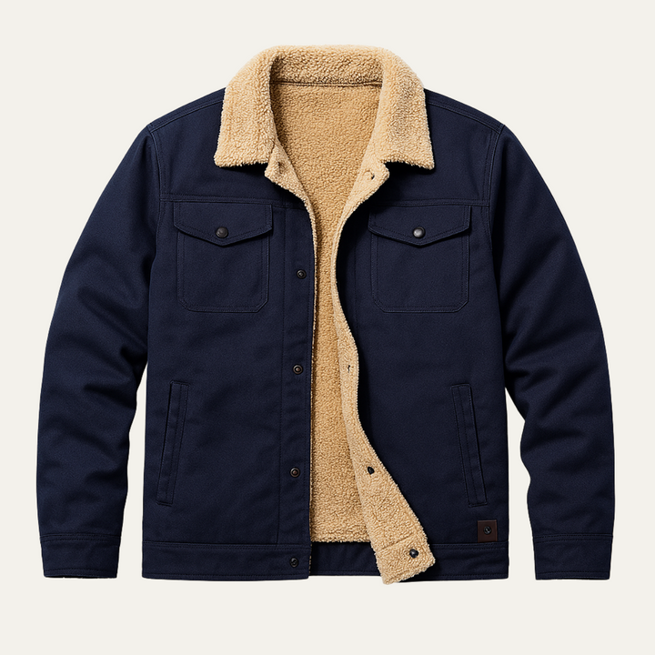 Fabien | Fleece Lined Cotton Twill Jacket