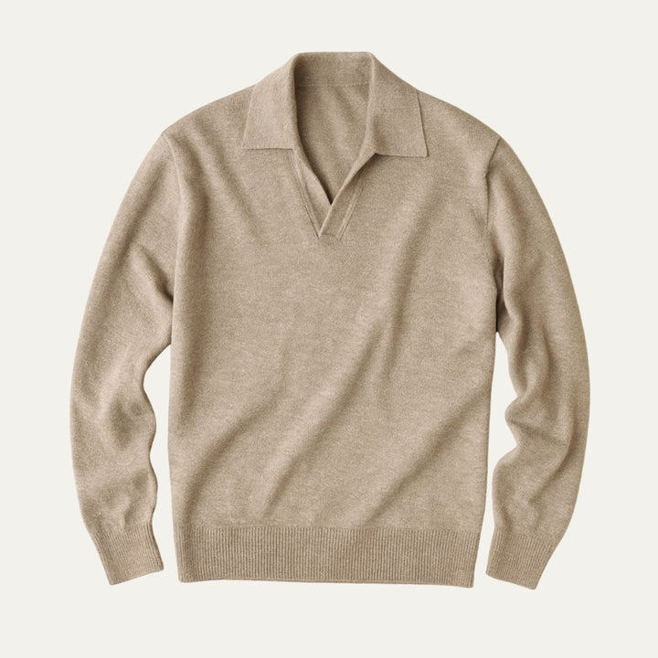 Azarie | Cotton Blend V Neck Polo
