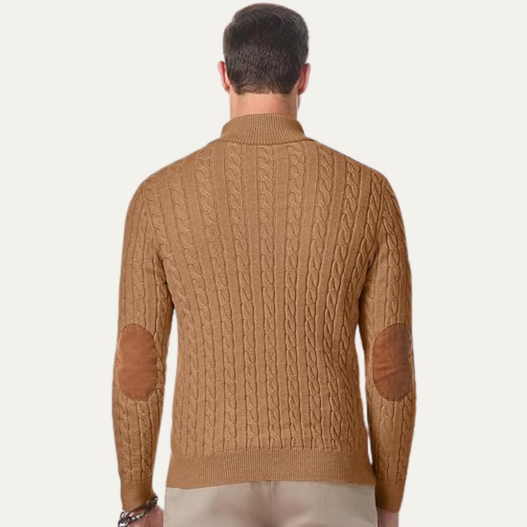 Roméo | Cable Knit Button Collar Sweater