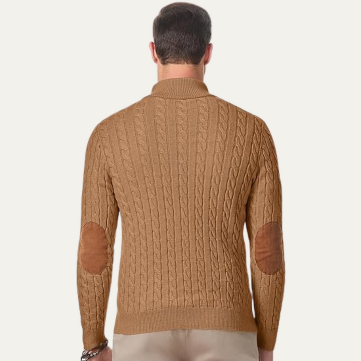 Roméo | Cable Knit Button Collar Sweater