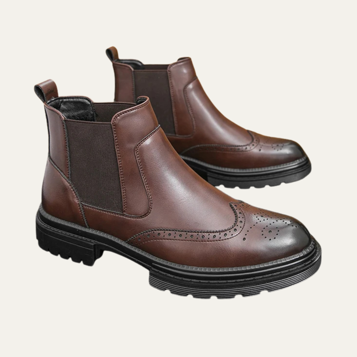 Ignace | Brogued Leather Chelsea Boot