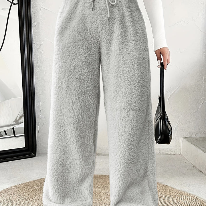 Rosanie | Reversible Plush Palazzo Trousers