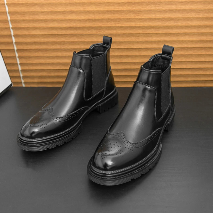 Ignace | Brogued Leather Chelsea Boot