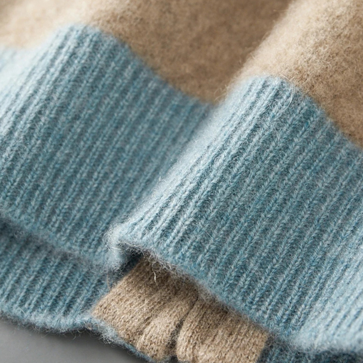 Hugues | 100% Wool Jacquard Zip Knit