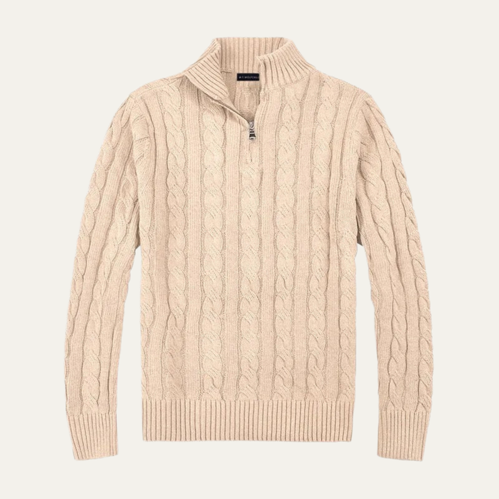 Laurier | Merino Cable Front Half Zip
