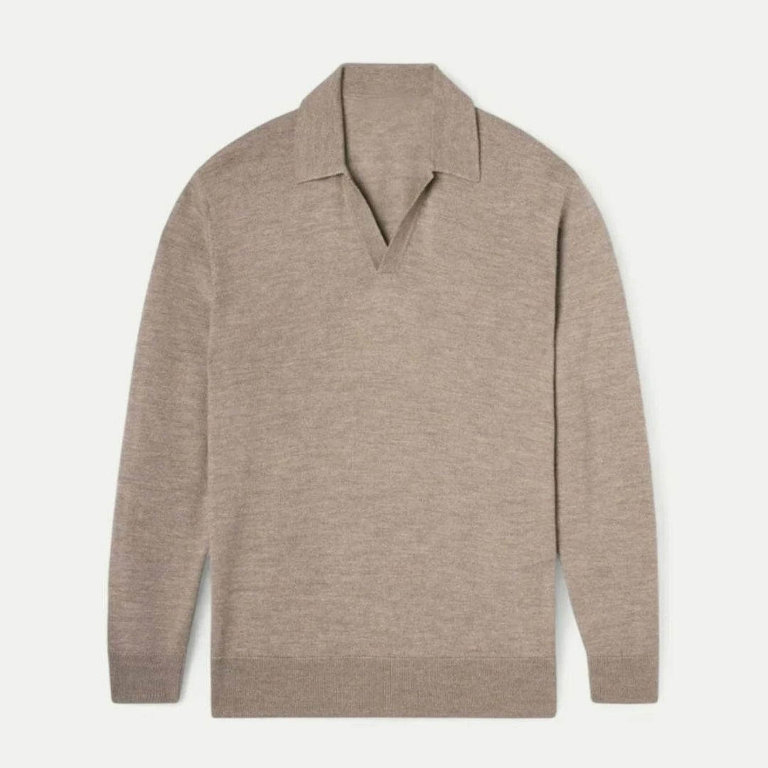 Azarie | Cotton Blend V Neck Polo