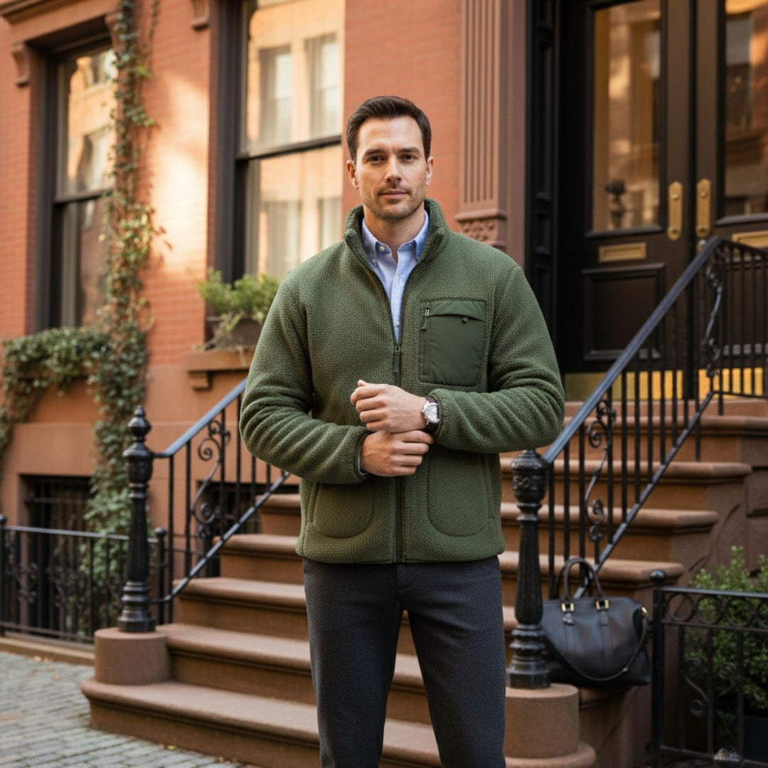 Edgar | Brushed Fleece Full Zip Jacket