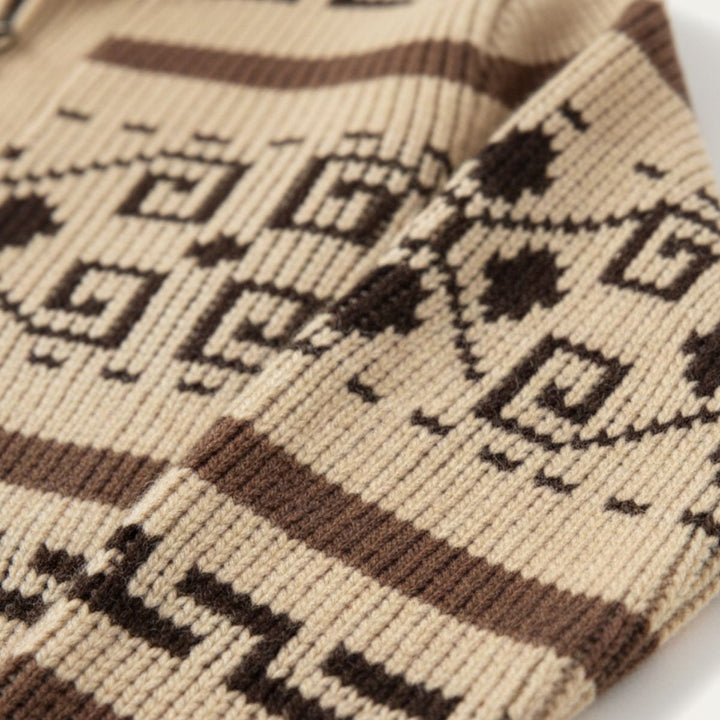 Olivier | Jacquard Knit Shawl Cardigan