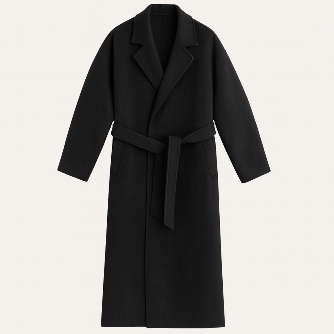 Didier | Wool Blend Belted Wrap Coat