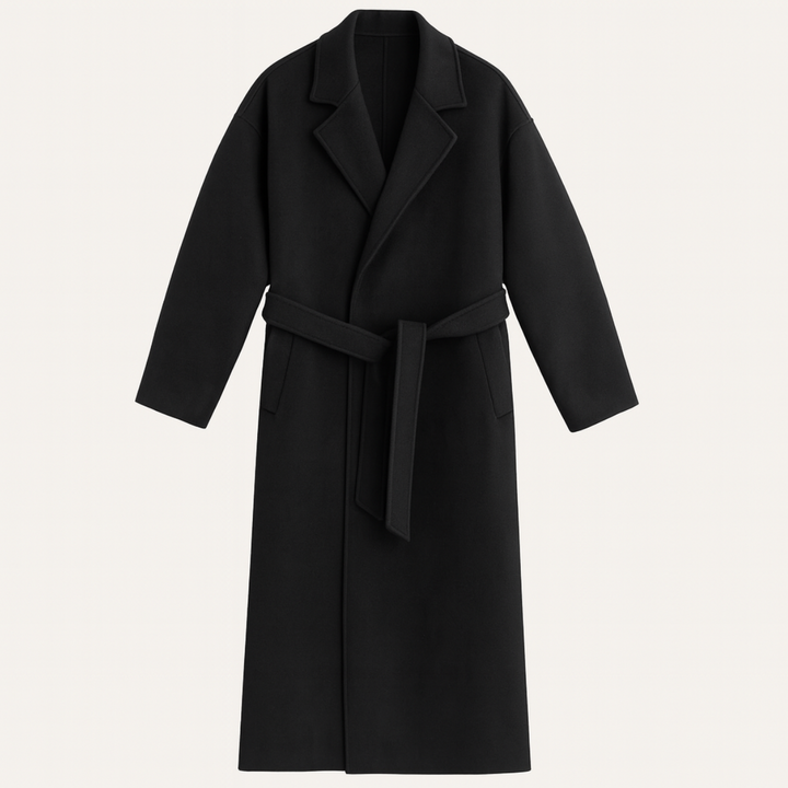 Didier | Wool Blend Belted Wrap Coat