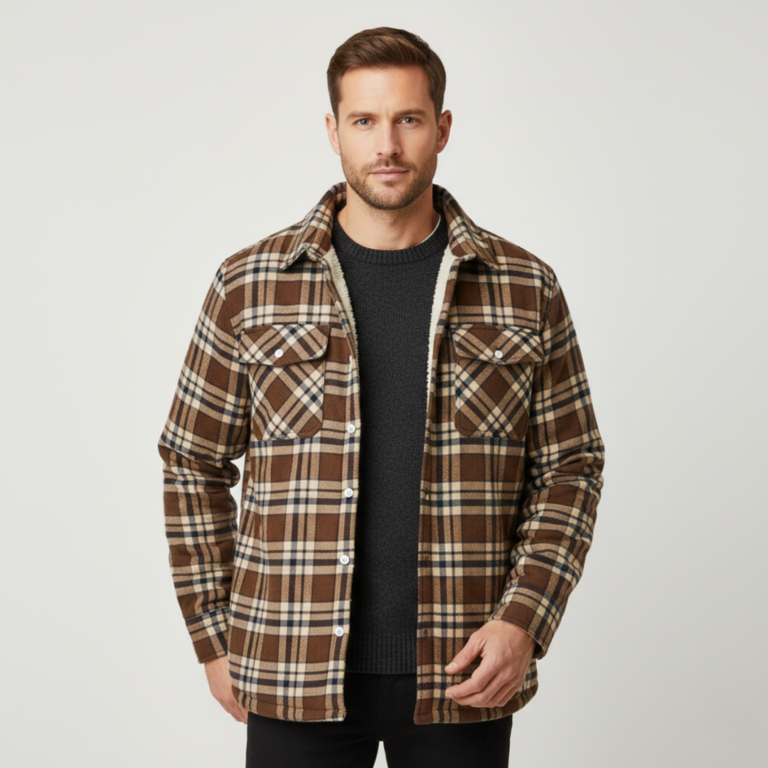 Lambert | Fleece Lined Plaid Work Jacket