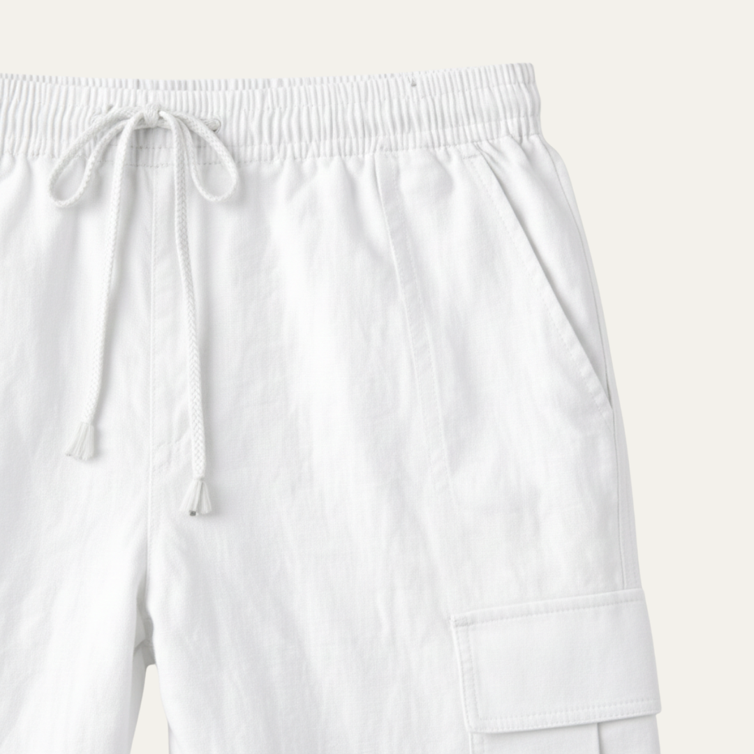 Germain | Cotton Linen Drawstring Trousers