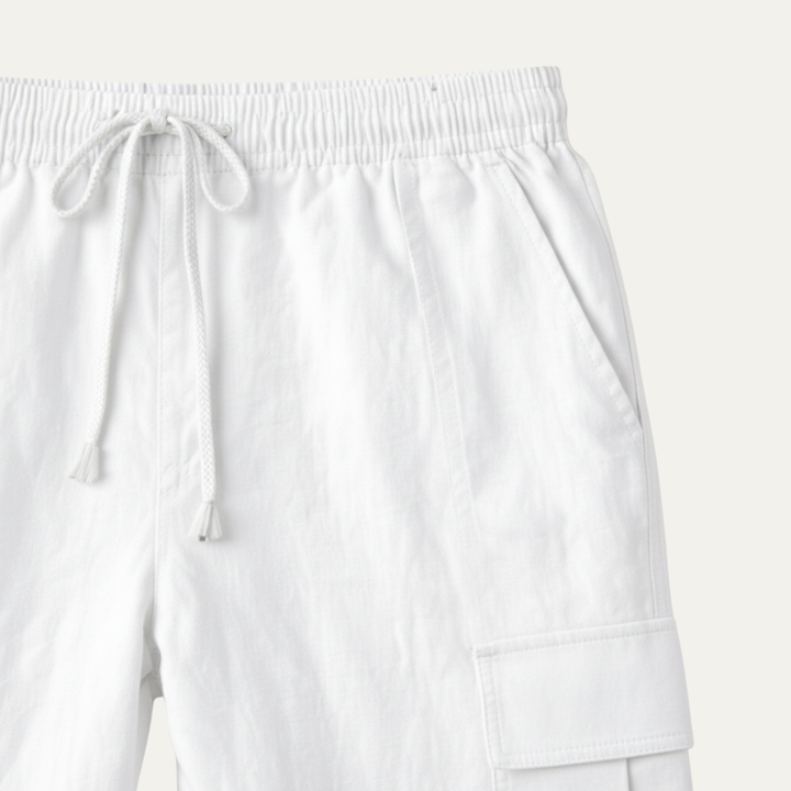 Germain | Cotton Linen Drawstring Trousers