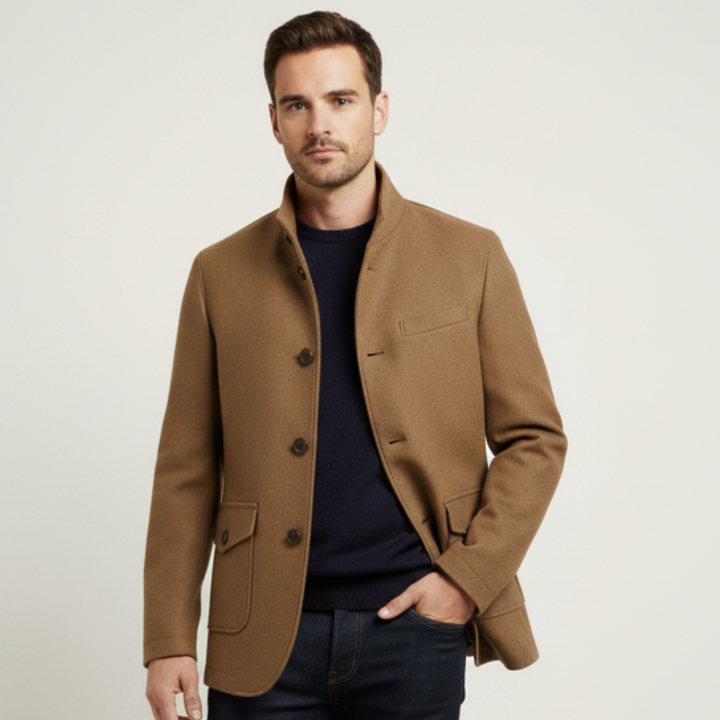 Zotique | Structured Wool Blend Overcoat