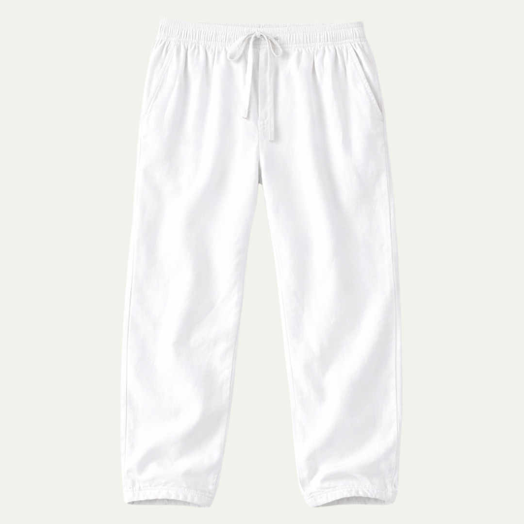 Germain | Cotton Linen Drawstring Trousers