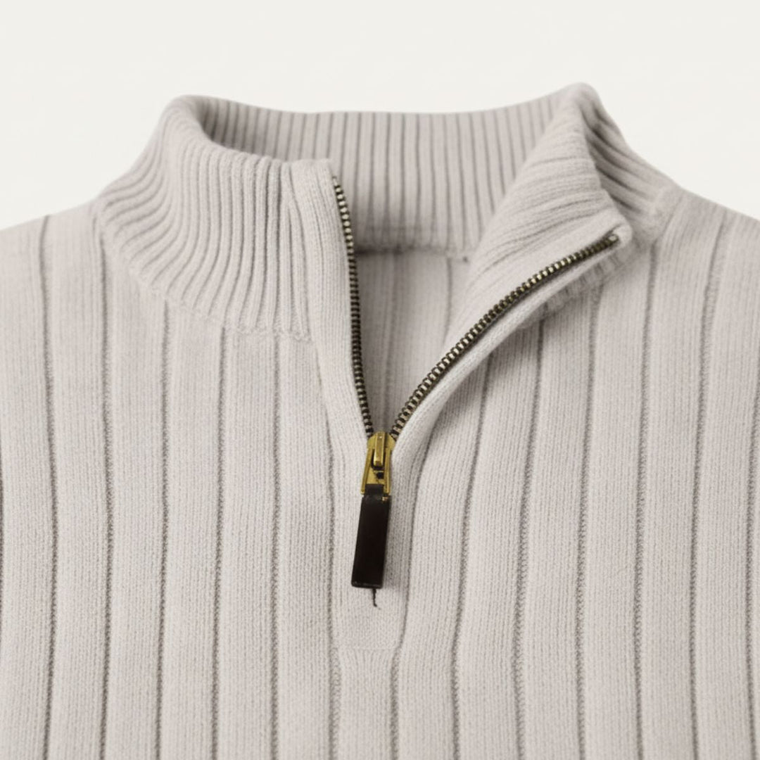 Cesaire | 100% Cotton Cable Quarter Zip