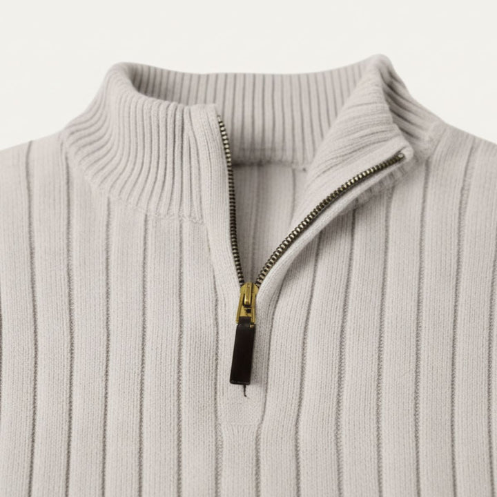 Cesaire | 100% Cotton Cable Quarter Zip