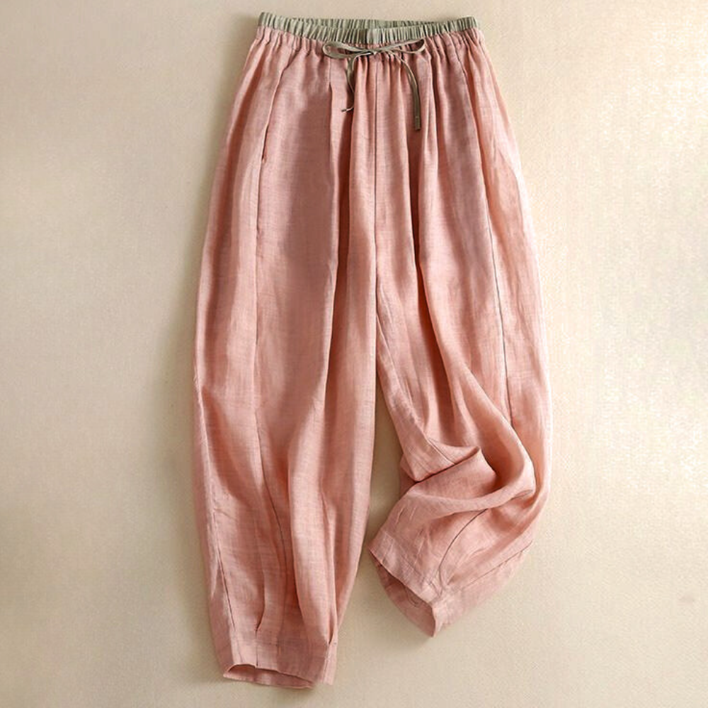 Daphne | 100% Linen Tapered Trousers