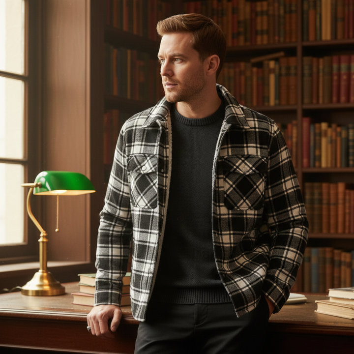 Lambert | Fleece Lined Plaid Work Jacket