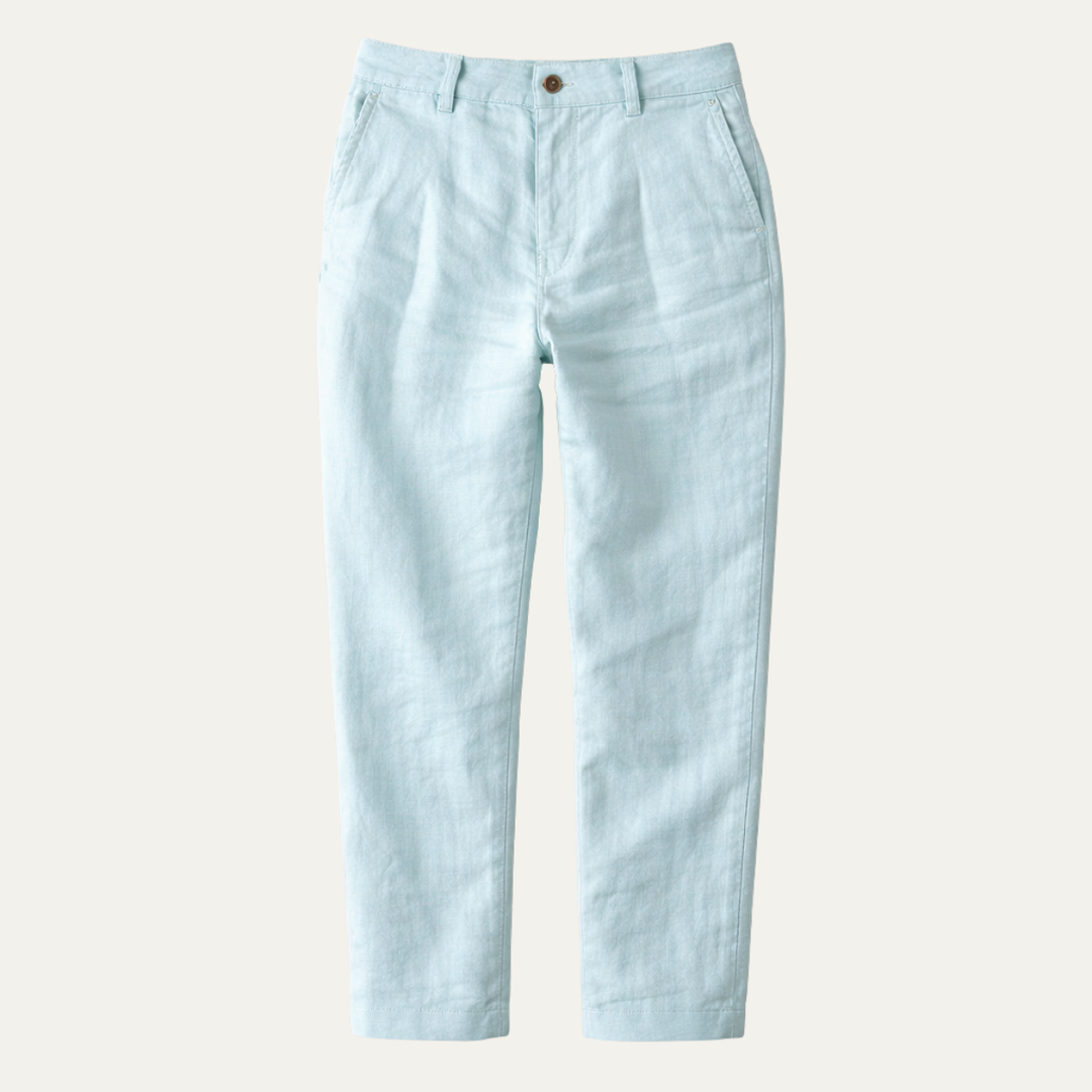 Honoré | Tapered Ankle Linen Trousers
