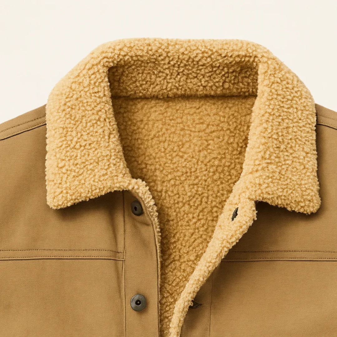 Fabien | Fleece Lined Cotton Twill Jacket