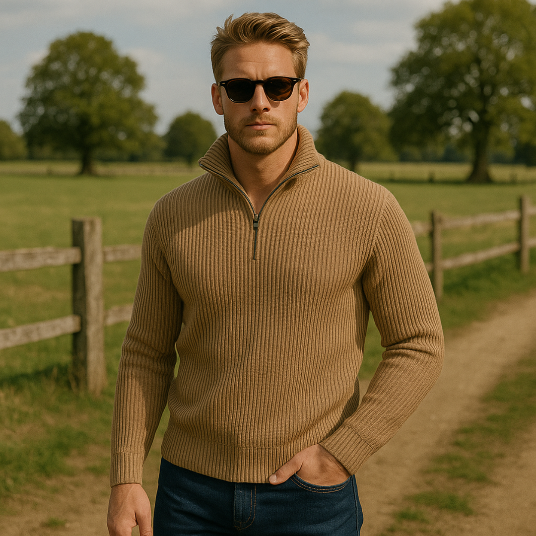 Magella | Ribbed Merino Quarter Zip