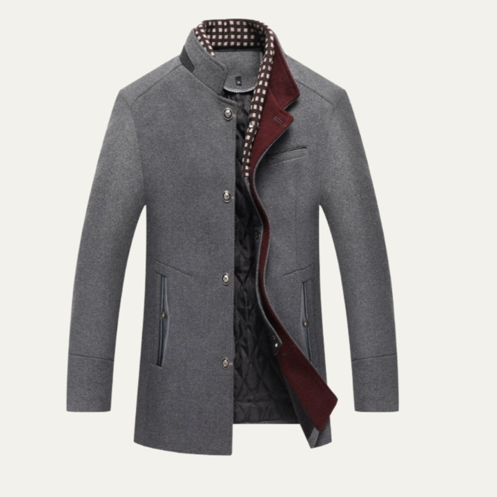 Stanislas | Quilted Lined Wool Coat