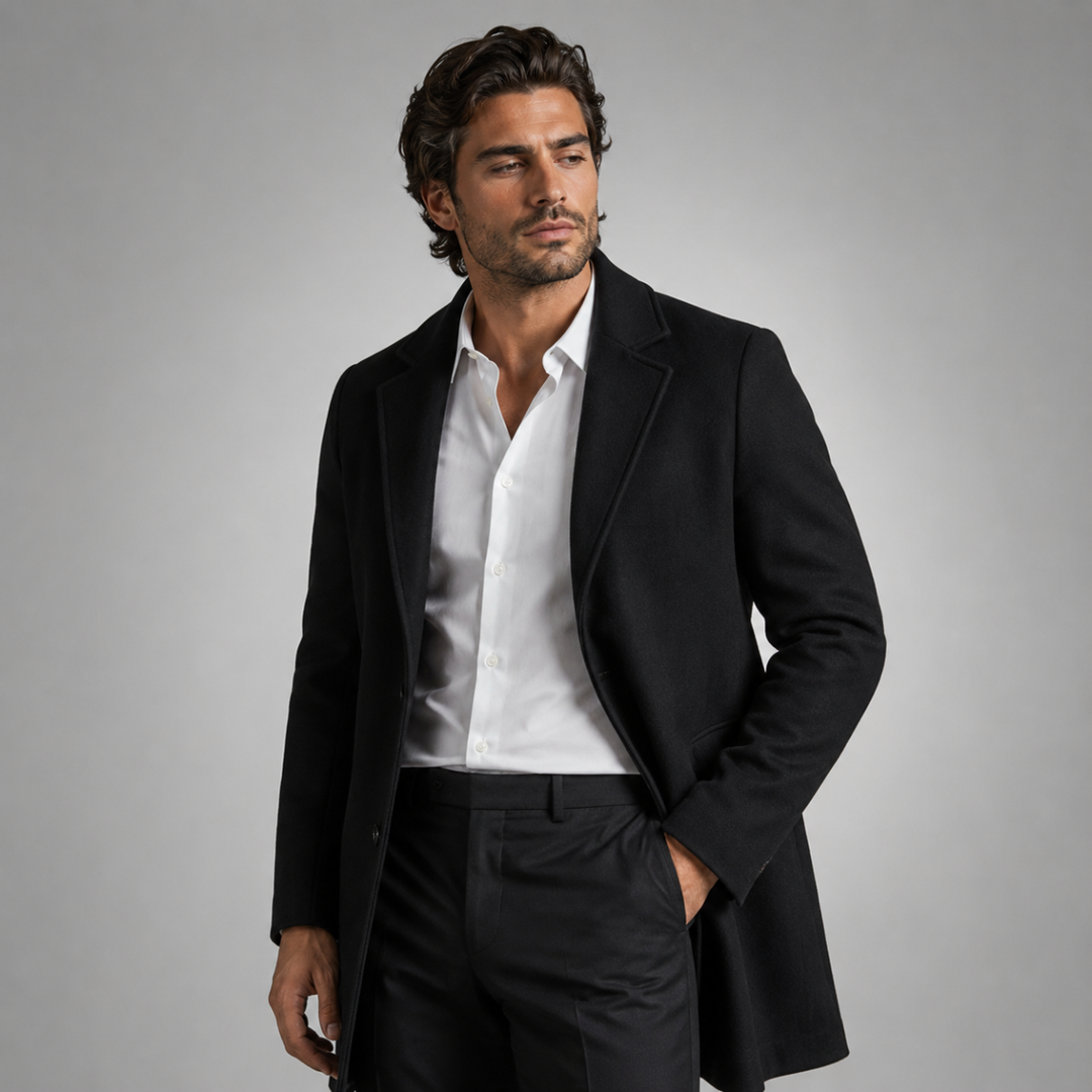 Arsene | Wool Cashmere Mid Length Coat